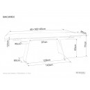 Стол обеденный SIGNAL BACARDI черный/черный 160-240/90